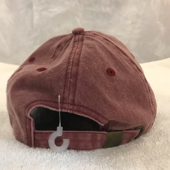 Kaufman for Nassau Bahamas on Adjustable Maroon Travel & Beach Baseball Cap - Picture 10 of 12